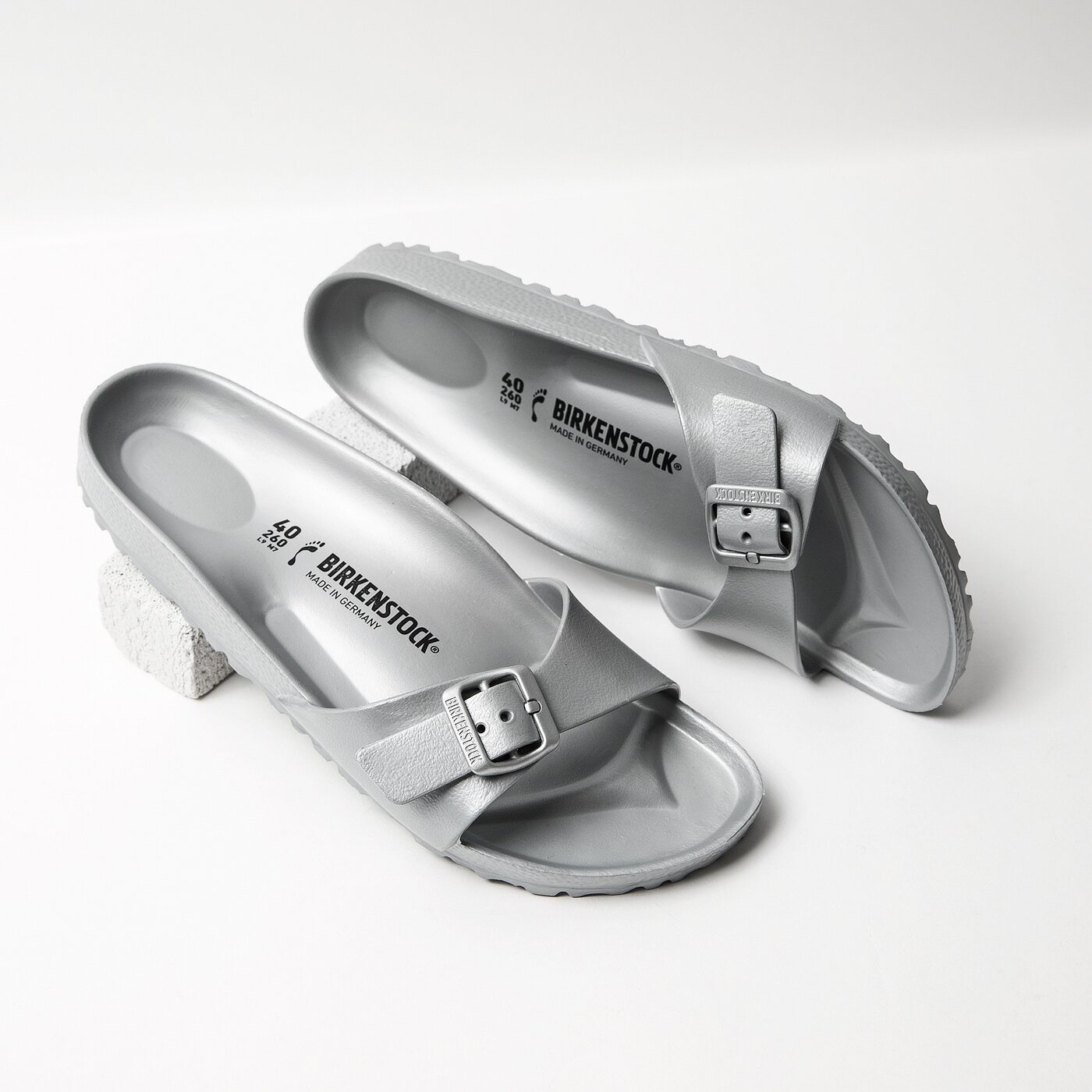 Damskie klapki BIRKENSTOCK MADRID EVA 1003493 kolor szary