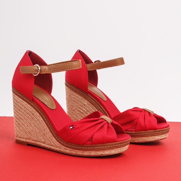 Damskie sandały TOMMY HILFIGER ELENA 56D ICONIC ELENA SANDAL fw0fw00905611 kolor czerwony