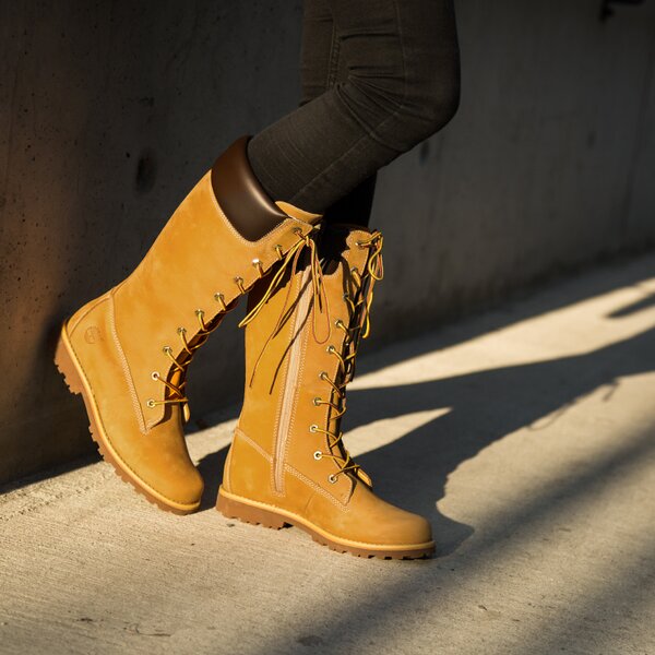 Dziecięce trapery TIMBERLAND GIRLS CLASSIC TALL LACE U 83980 kolor żółty