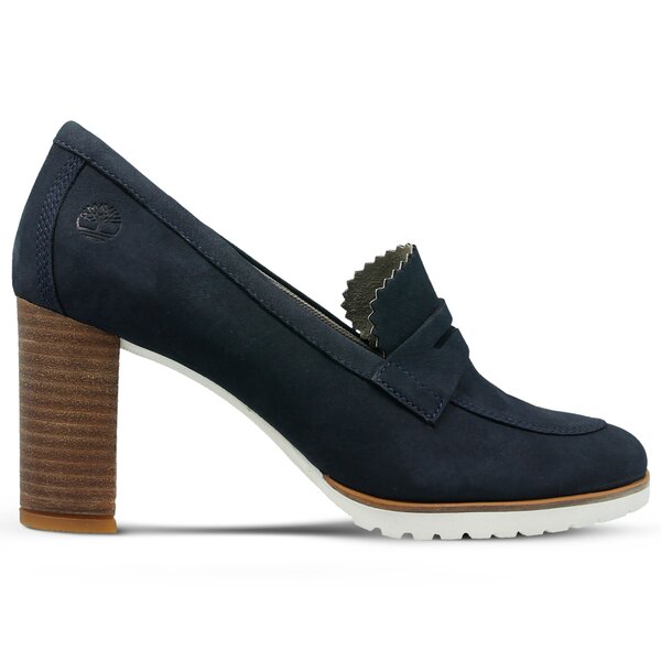 Damskie szpilki / czółenka TIMBERLAND LESLIE ANNE MOCASSIN PUMP a1pj3 kolor granatowy