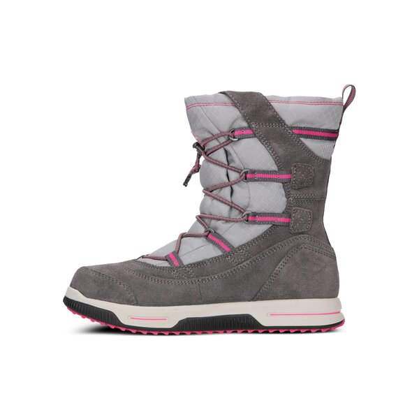 Dziecięce buty outdoor / trekkingowe TIMBERLAND SNOW STOMPER PULL ON WP a1qa5 kolor szary