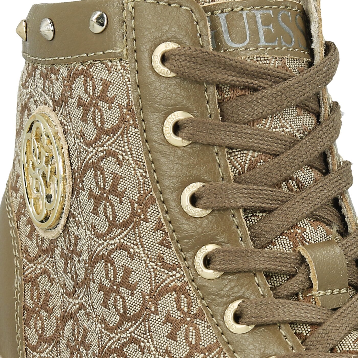 Damskie trampki GUESS GENSIA flgen3fal12beibr kolor złoty