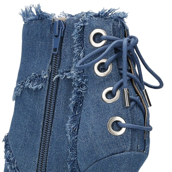 Damskie buty za kostkę GUESS PASTORA SHOOTIE flpao1den09blue kolor niebieski