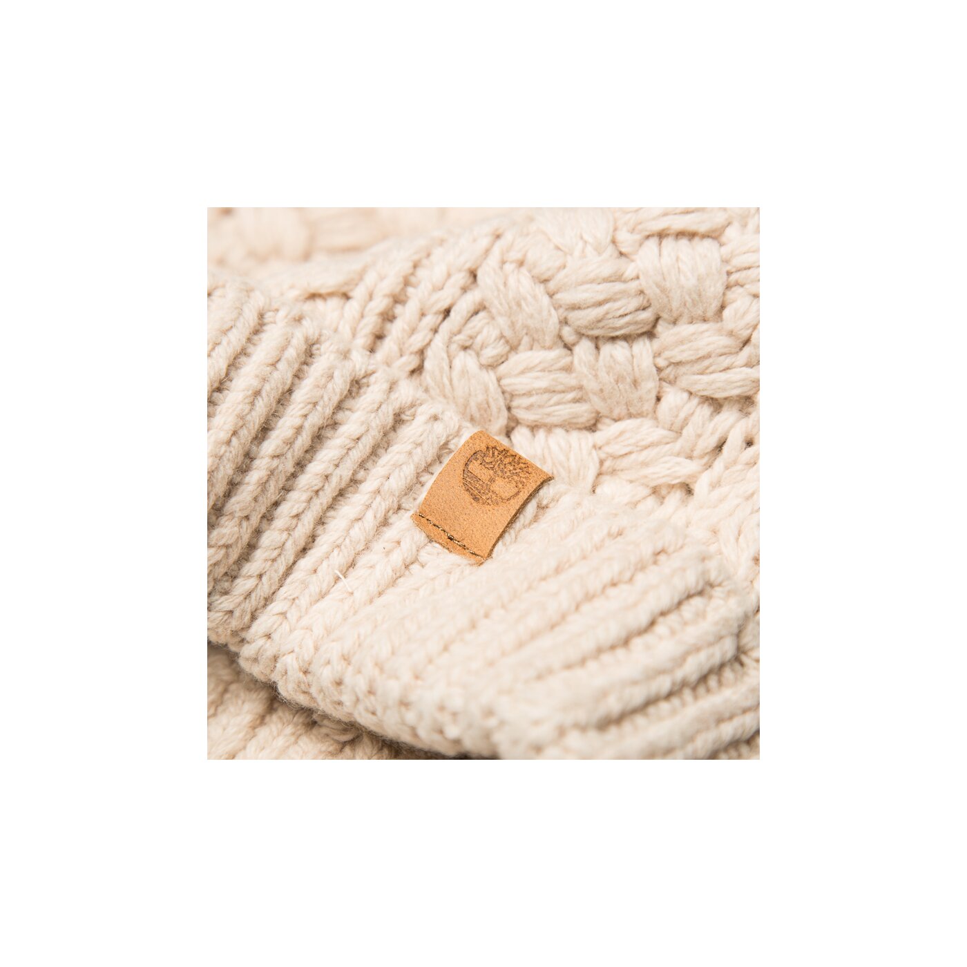 Damska czapka zimowa TIMBERLAND CZAPKA SEA STREET POM BEANIE j1905250 kolor beżowy