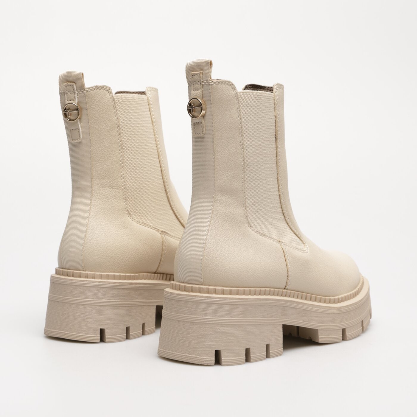 Damskie botki / sztyblety TAMARIS CHELSEA MID 1-25408-41 400 kolor beżowy