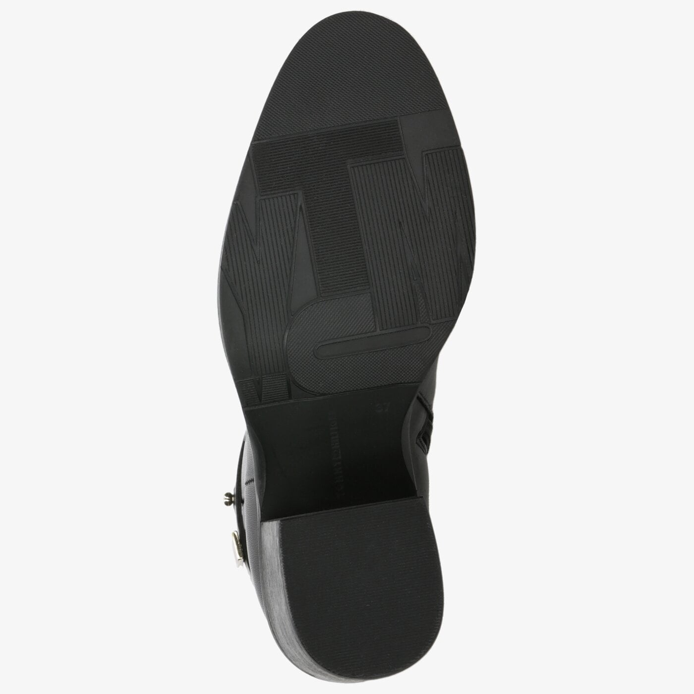 Damskie botki / sztyblety TOMMY HILFIGER CORPORATE HARDWARE BOOTIE fw0fw04488bds kolor czarny