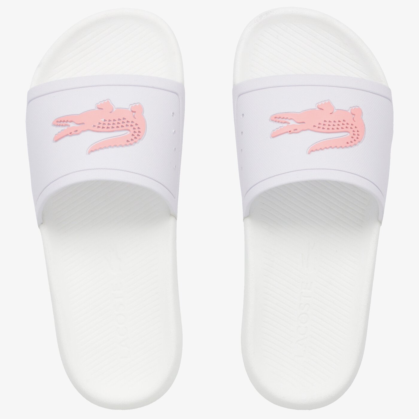 Damskie klapki LACOSTE CROCO SLIDE 119 3 CFA 737cfa00051y9 kolor biały