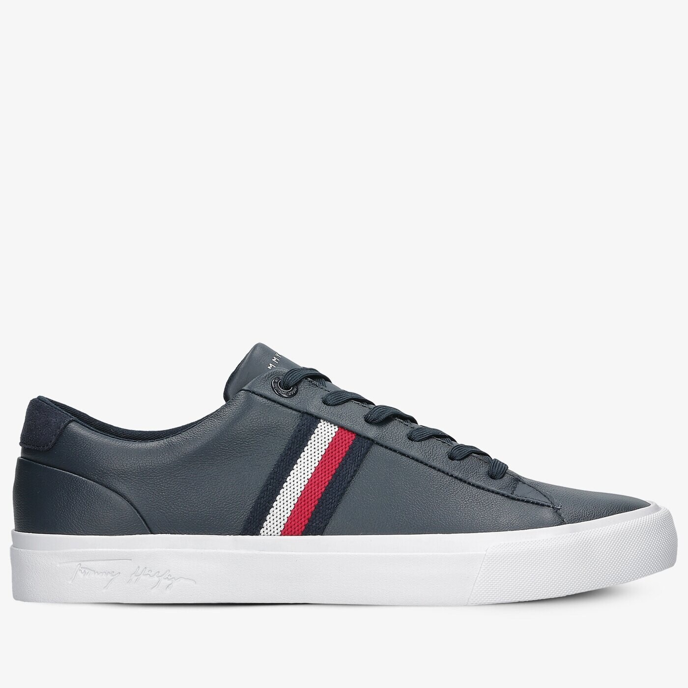 Męskie trampki TOMMY HILFIGER CORPORATE LEATHER SNEAKER fm0fm03397dw5 kolor granatowy