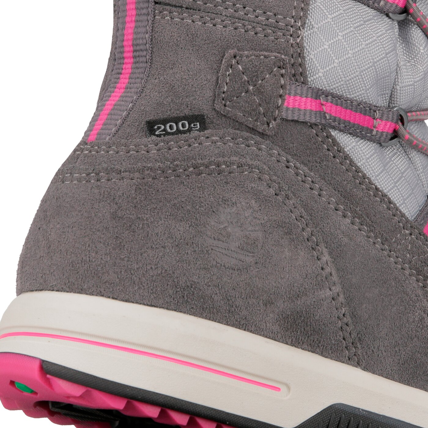 Dziecięce buty outdoor / trekkingowe TIMBERLAND SNOW STOMPER PULL ON WP a1qa5 kolor szary