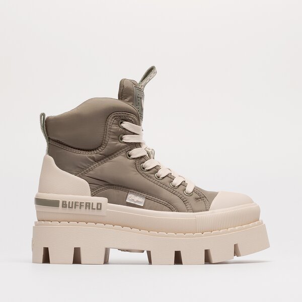 Damskie trampki BUFFALO RAVEN LACEUP MID 1630798 kolor khaki