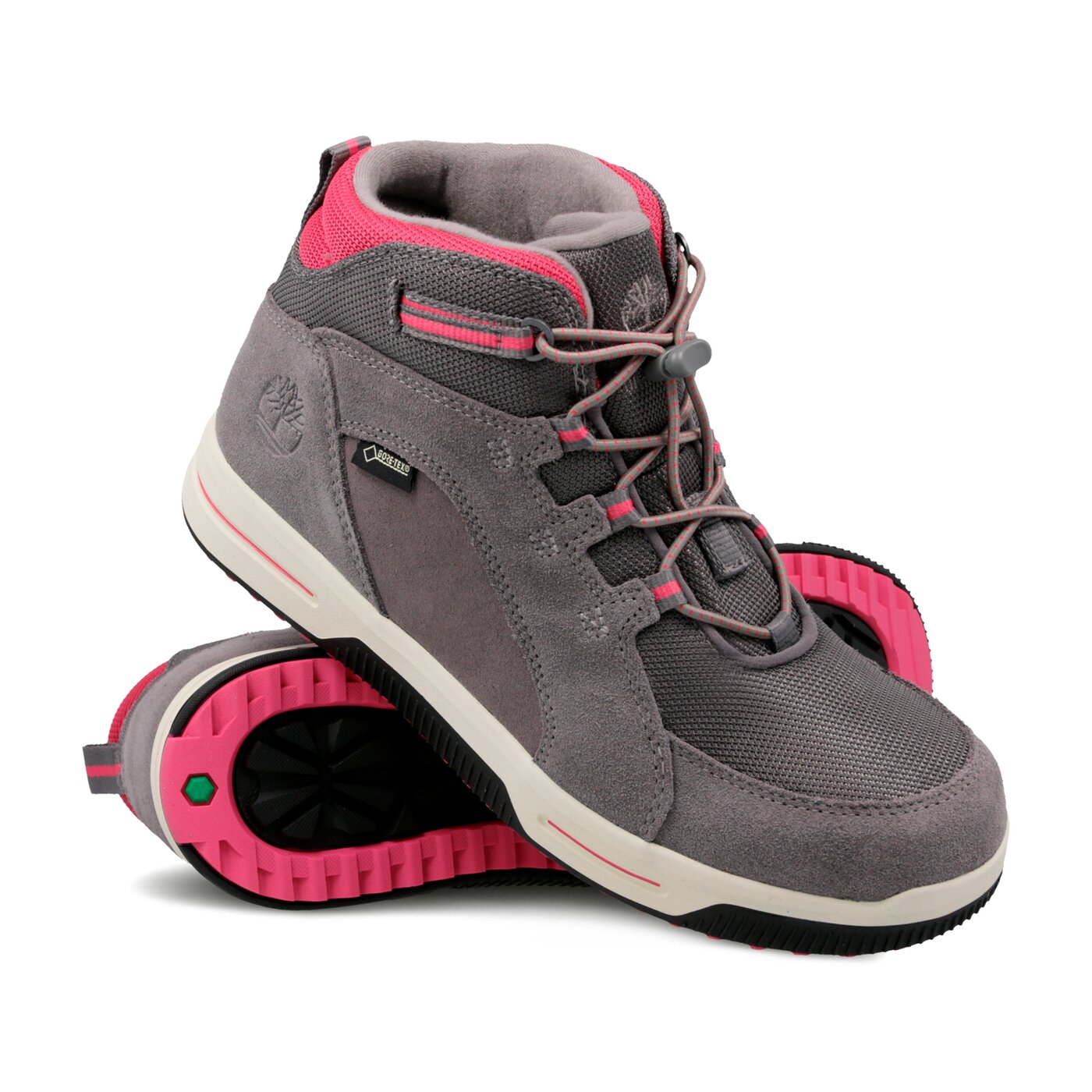 Dziecięce buty outdoor / trekkingowe TIMBERLAND CITY STOMP BUNGEE MID GTX a1uap kolor szary