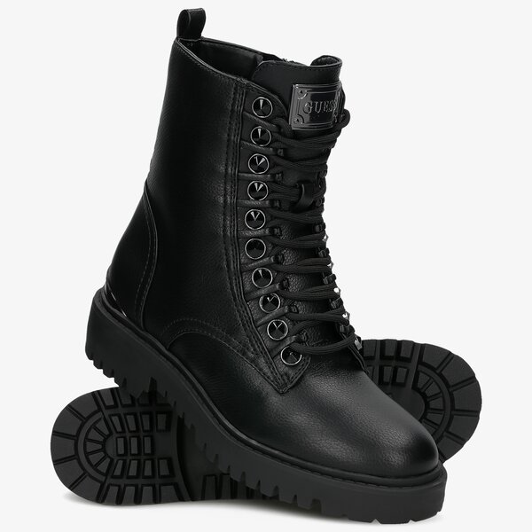 Damskie botki / sztyblety GUESS OXANA fl8oxaele10black kolor czarny