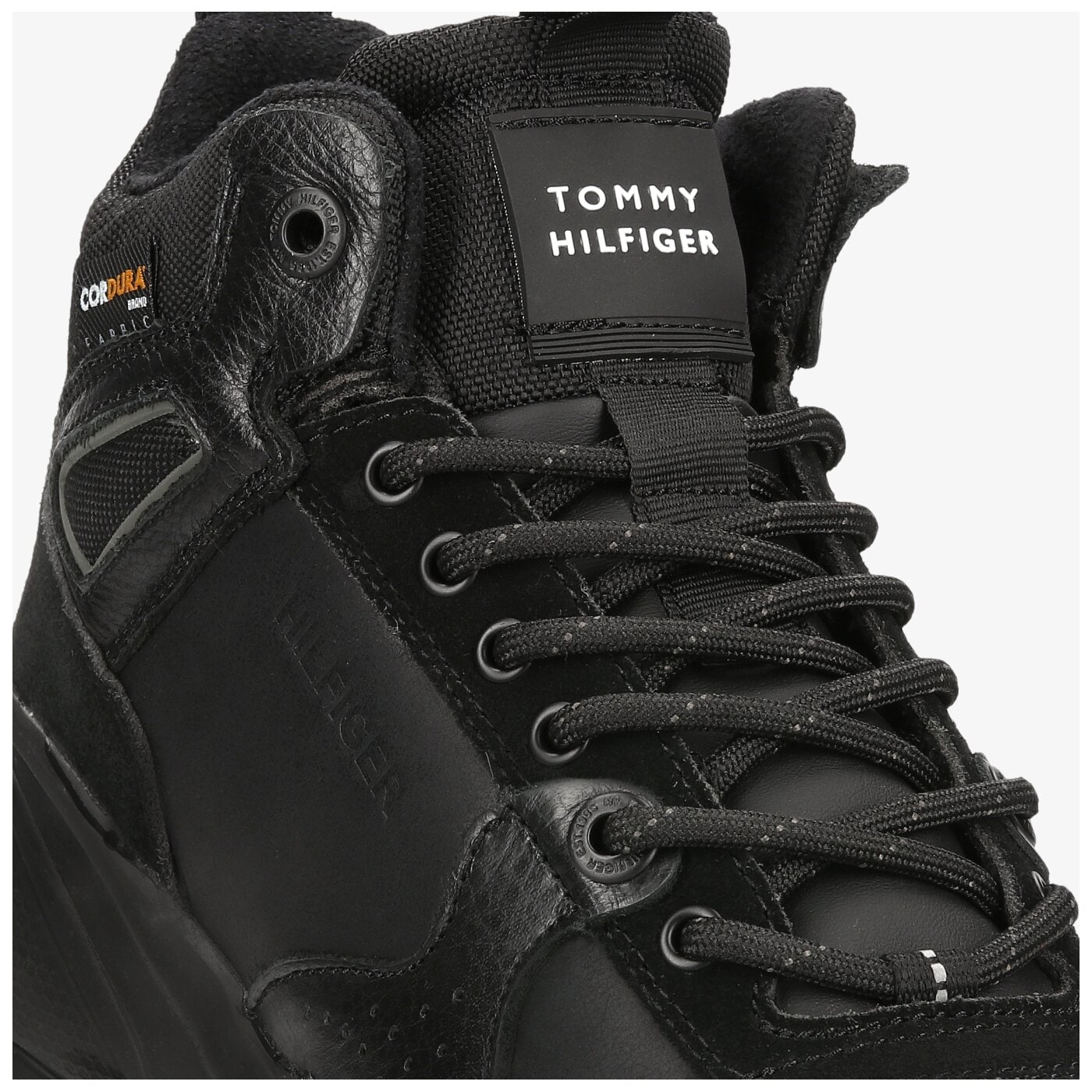 Męskie buty outdoor (trekkingowe) TOMMY HILFIGER BERGEN 1A HIGH fm0fm03273bds kolor czarny