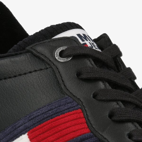 Damskie sneakersy (buty) TOMMY HILFIGER HIGH CLEATED SEASONAL SNEAKER en0en00658bds kolor czarny