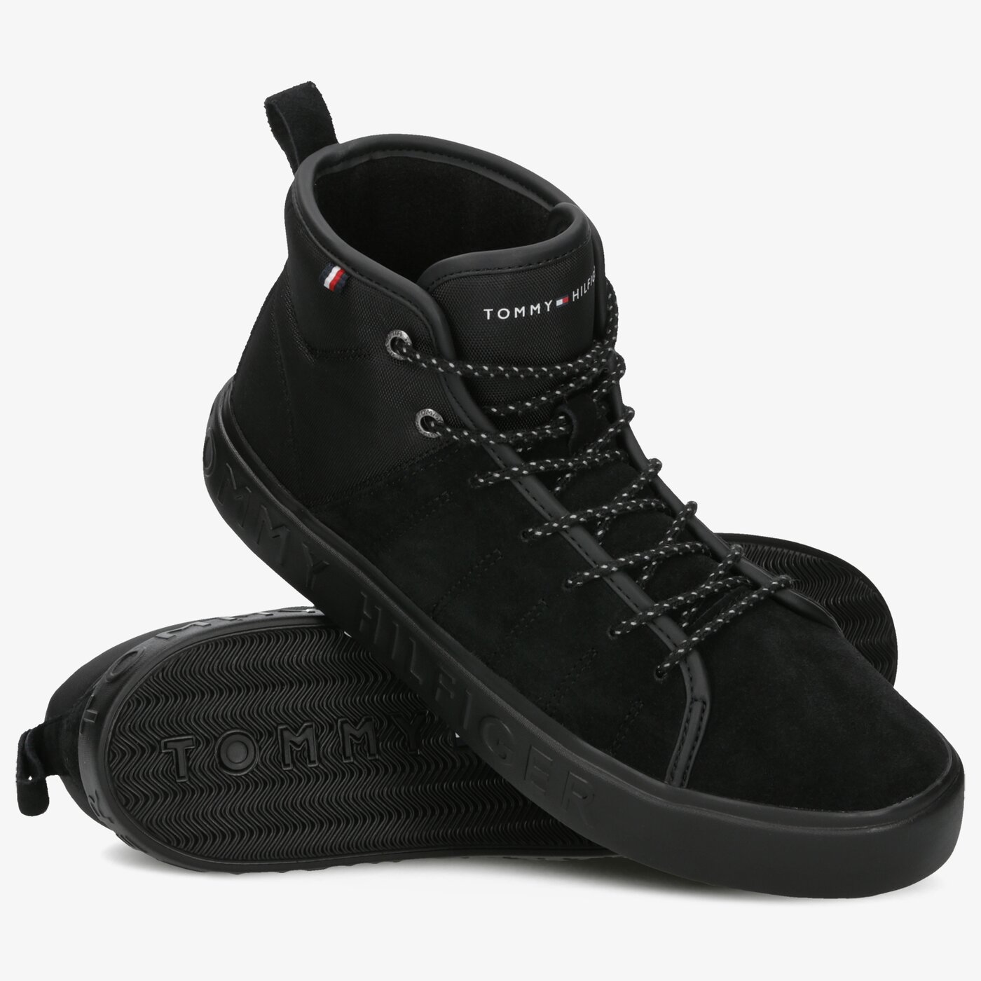 Męskie trampki TOMMY HILFIGER CORPORATE BRANDED CUPSOLE HIGH fm0fm02393990 kolor czarny