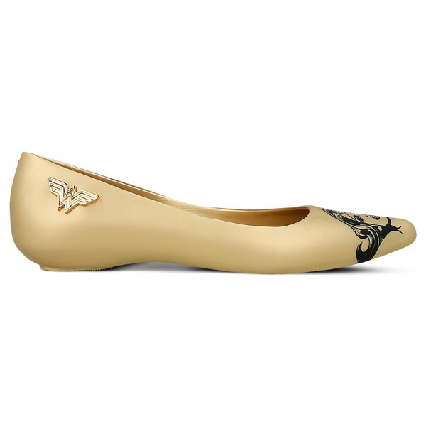 Damskie baleriny (buty) MELISSA GLAM + WONDER WOMAN 3222006525 kolor złoty