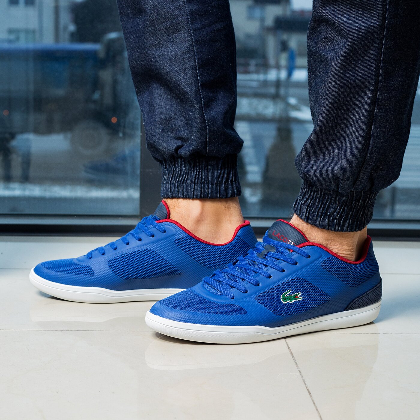 Męskie sneakersy (buty) LACOSTE COURT MINIMAL SPRT 117 733cam1027120 kolor niebieski