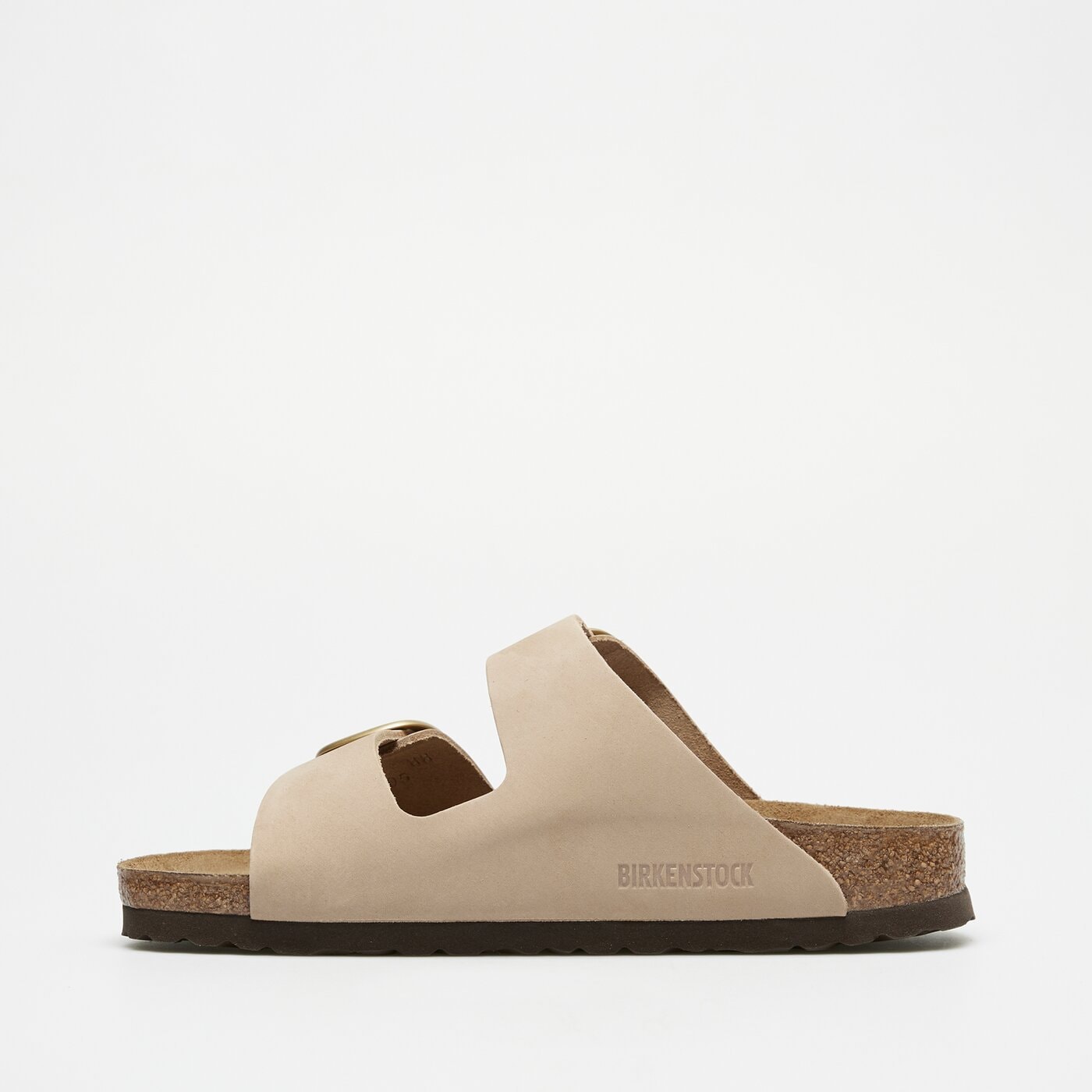 Damskie klapki BIRKENSTOCK ARIZONA BIG BUCKLE LENB SANDCASTLE 1024064 kolor beżowy