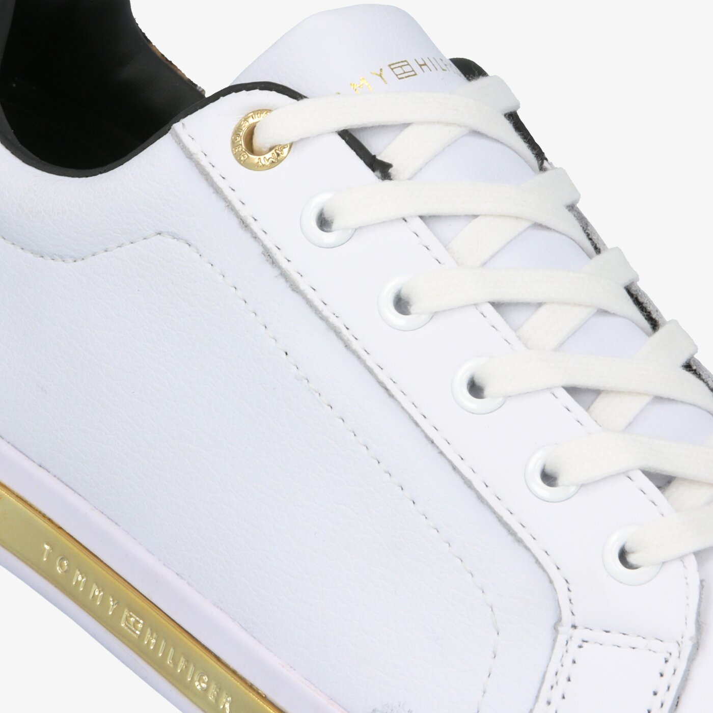 Damskie trampki TOMMY HILFIGER BRANDED LEO PRINT SNEAKER fw0fw04301ybs kolor biały