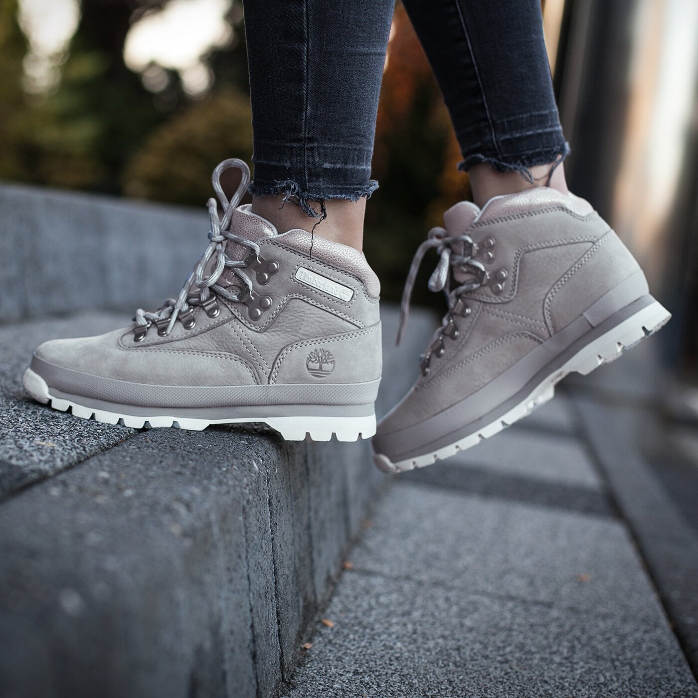 TIMBERLAND EURO HIKER LEATHER szary (215569) - Buty outdoor