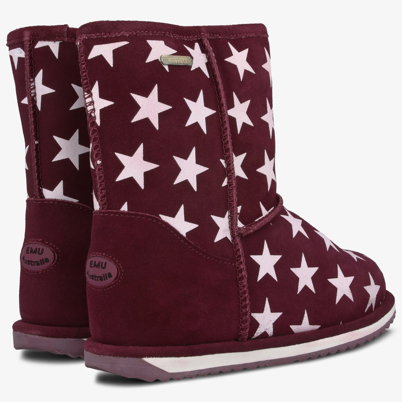 Dziecięce buty za kostkę EMU STARRY NIGHT BRUMBY k12166plum kolor bordowy