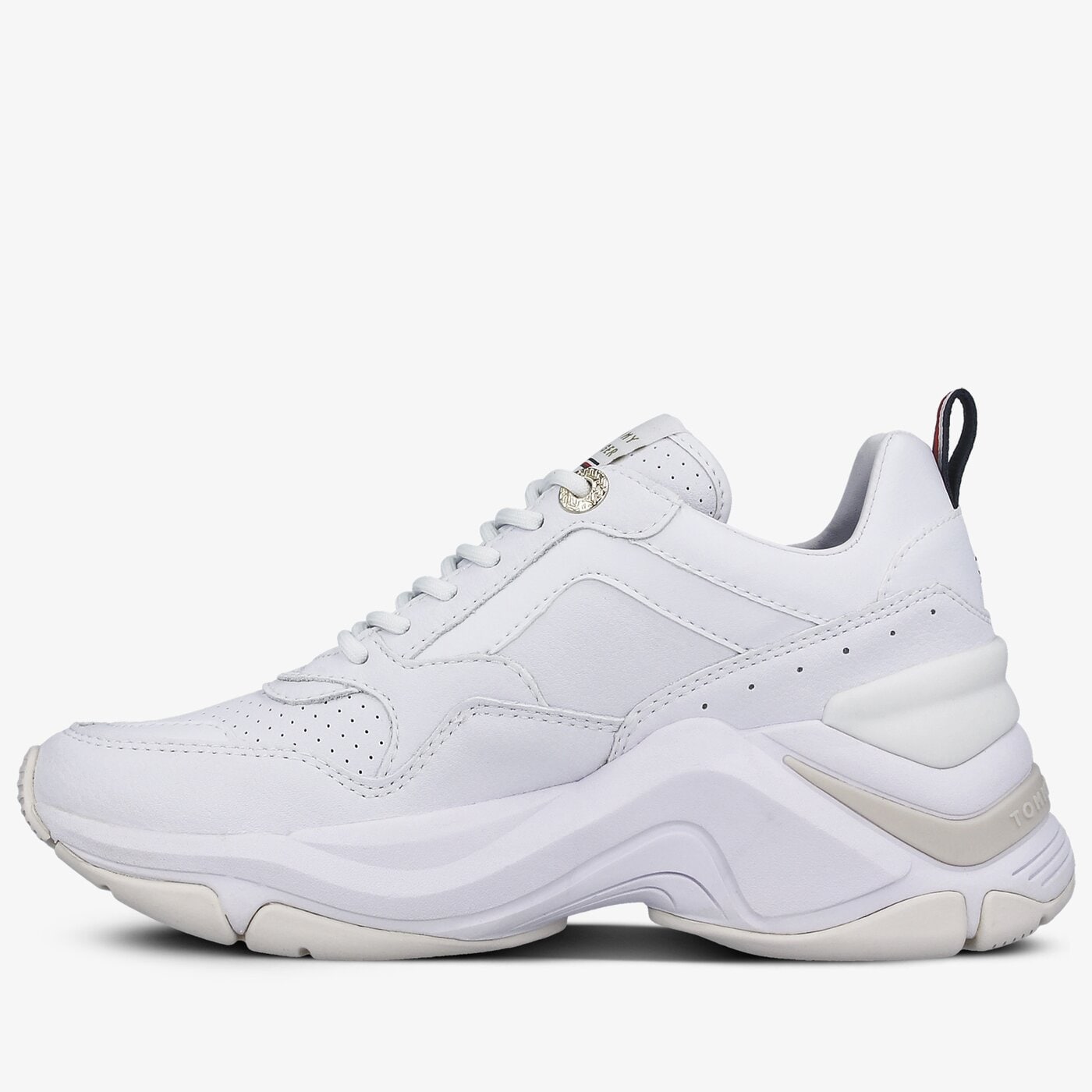 Damskie sneakersy (buty) TOMMY HILFIGER FEMININE INTERNAL WEDGE SNEAKER fw0fw05002ybr kolor biały