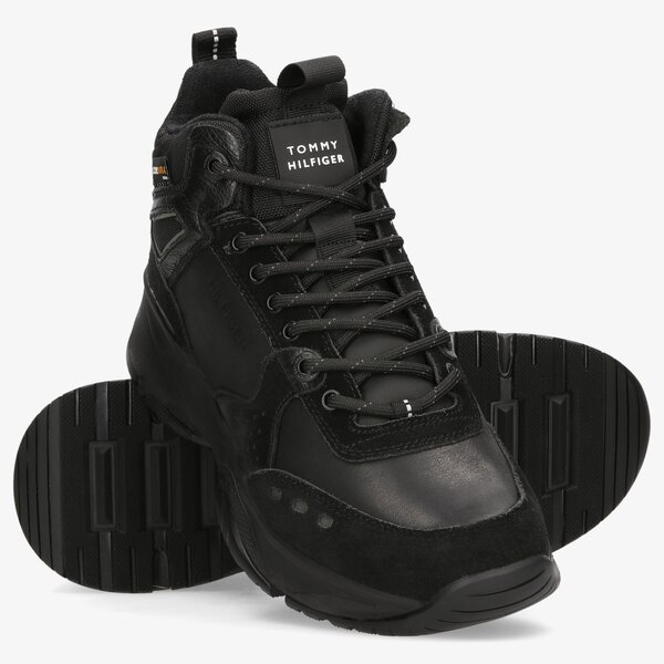 Męskie buty outdoor (trekkingowe) TOMMY HILFIGER BERGEN 1A HIGH fm0fm03273bds kolor czarny
