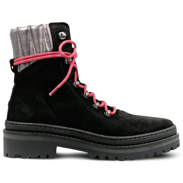 Damskie botki / sztyblety TOMMY HILFIGER MODERN HIKING BOOT SUEDE fw0fw03048990 kolor czarny