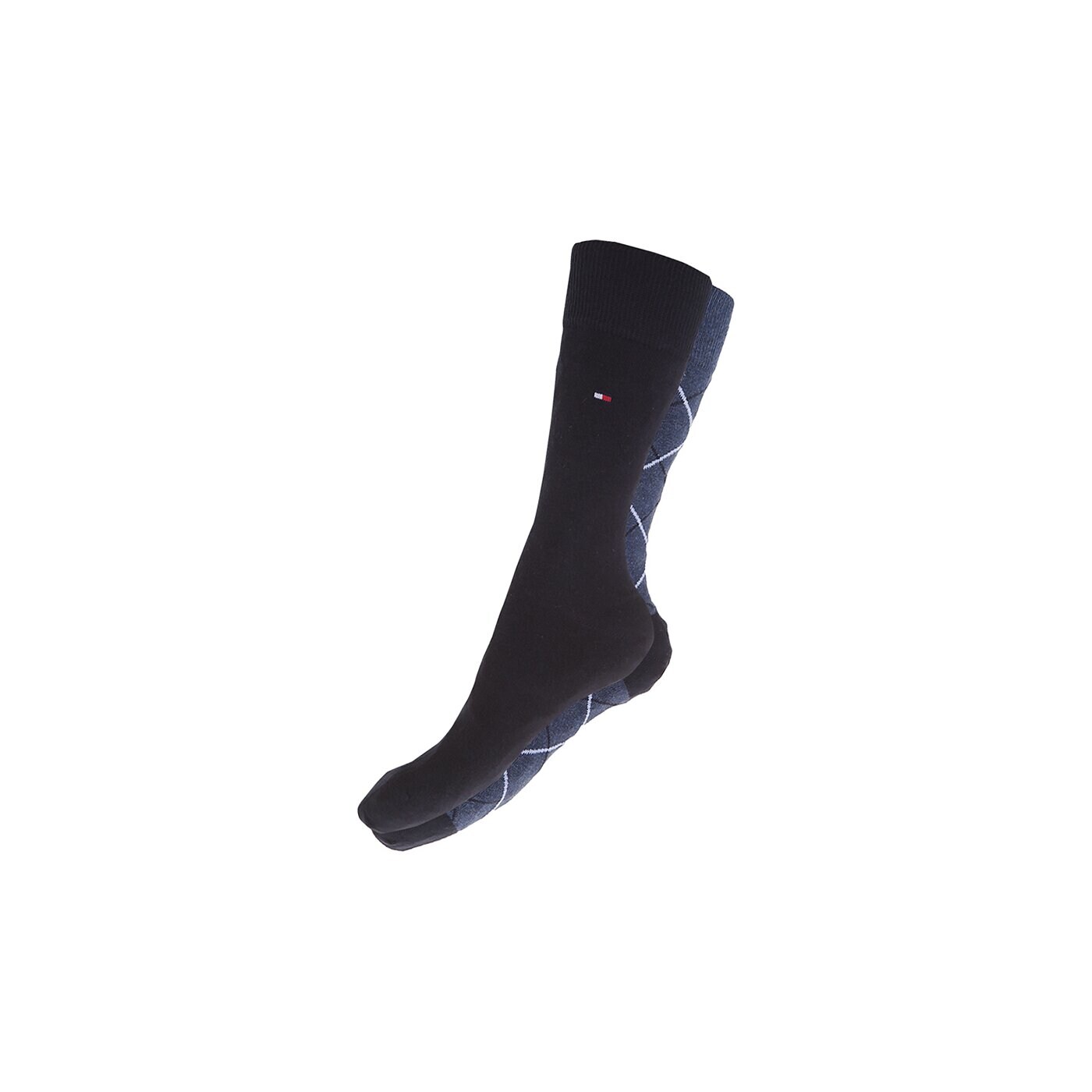 Męskie skarpetki TOMMY HILFIGER SKARPETY TATTERSALL 2P 442009001563 kolor niebieski