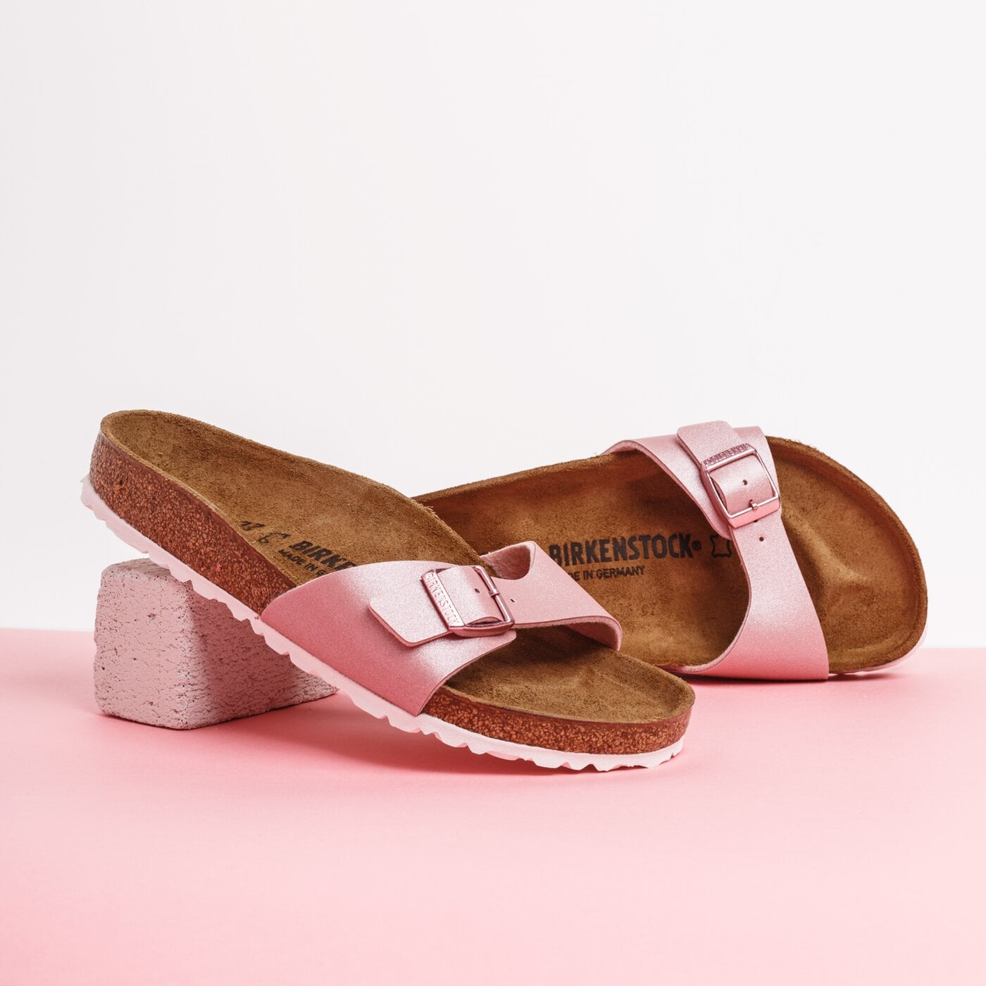 Damskie klapki BIRKENSTOCK MADRID  1016026 kolor różowy