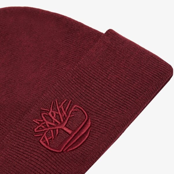 Damska czapka zimowa TIMBERLAND CZAPKA 3D EMBROIDERY BEANIE tb0a65hp6481 kolor bordowy