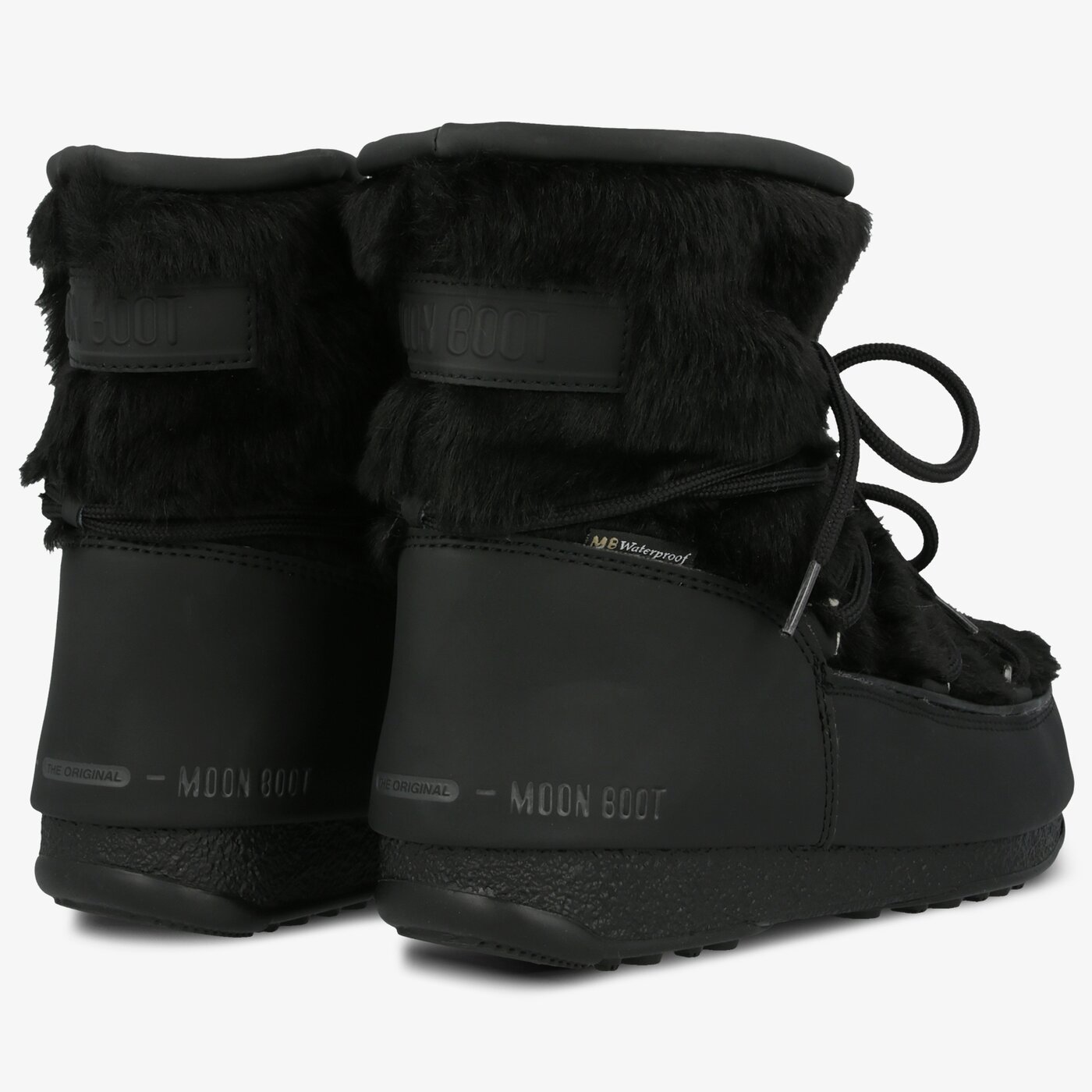 Damskie śniegowce MOON BOOT MONACO LOW FUR WP 2  #24009700001# kolor czarny