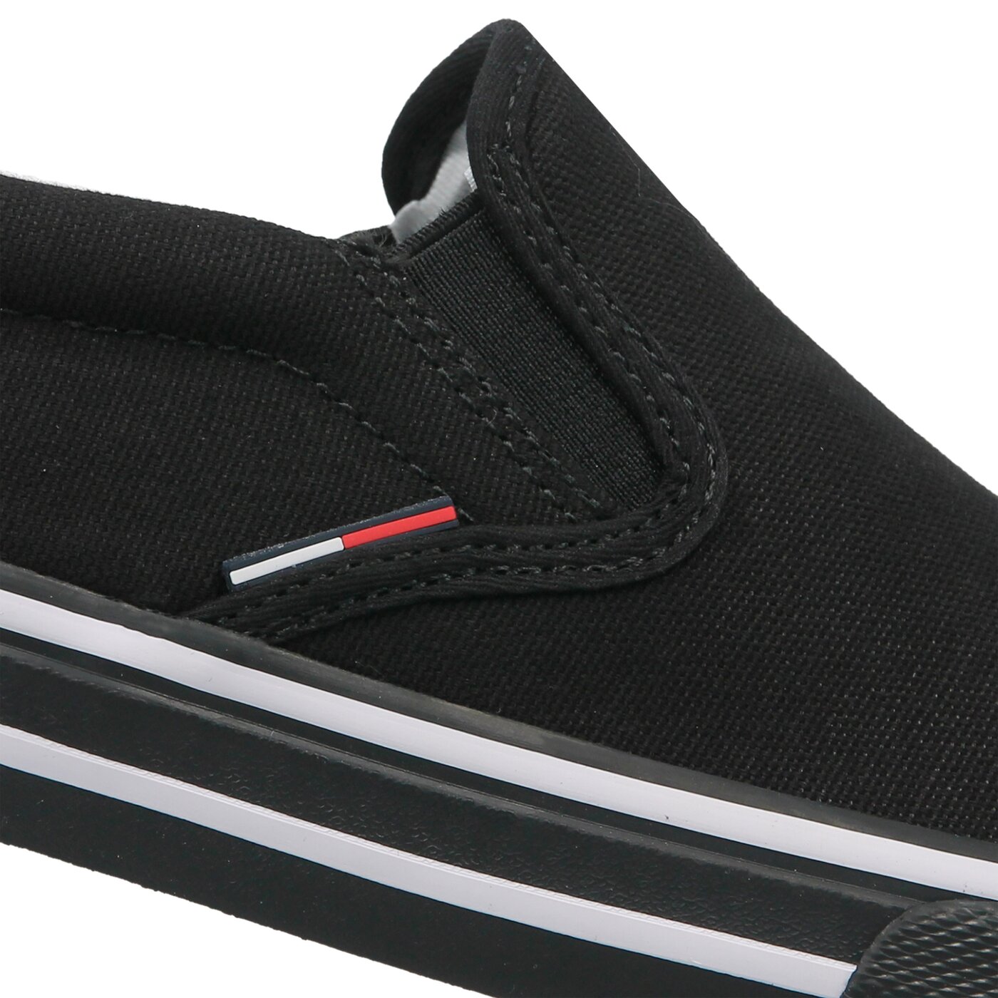 Męskie trampki TOMMY HILFIGER TOMMY JEANS TEXTILE SLIP ON em0em00002990 kolor czarny