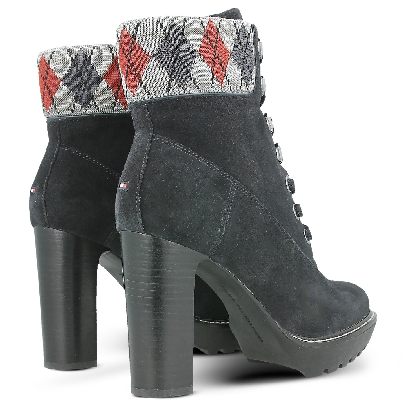 Damskie botki / sztyblety TOMMY HILFIGER ILEEN 18B1 fw0fw01797403 kolor granatowy