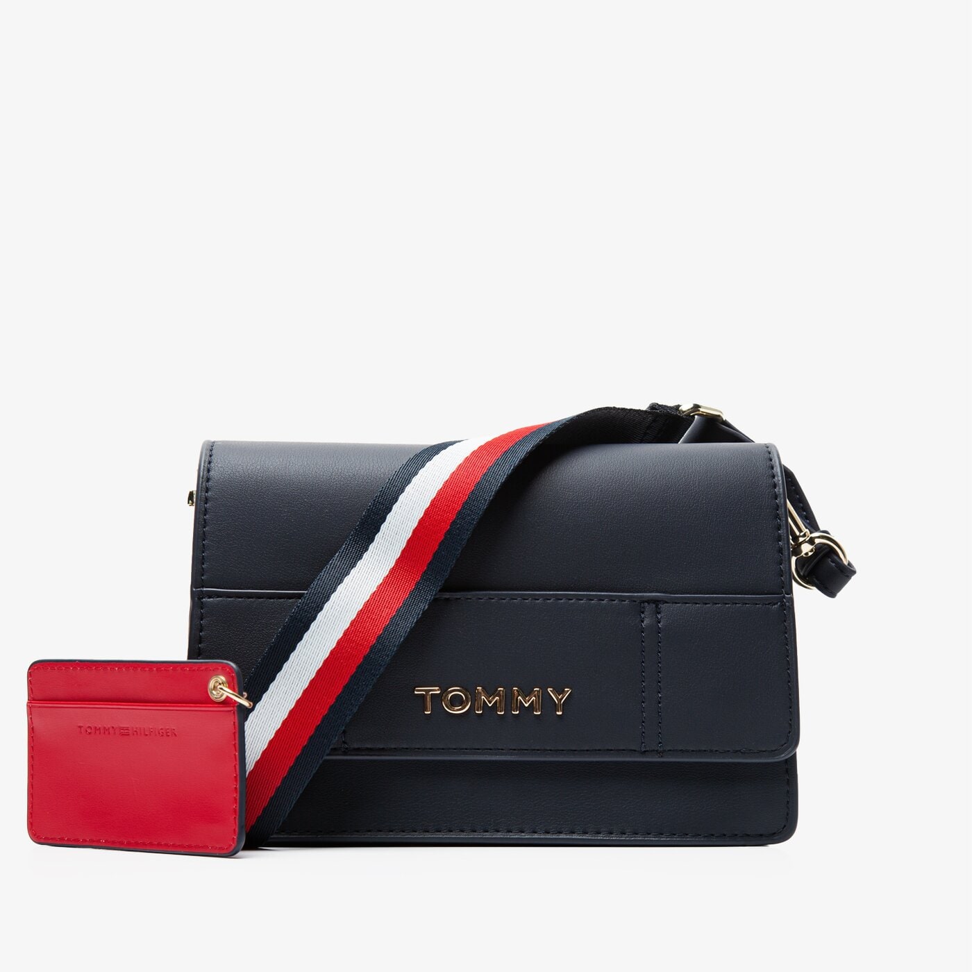 Damska nerka / saszetka TOMMY HILFIGER TOREBKA ITEM STATEMENT CROSSOVER aw0aw073330j4 kolor granatowy