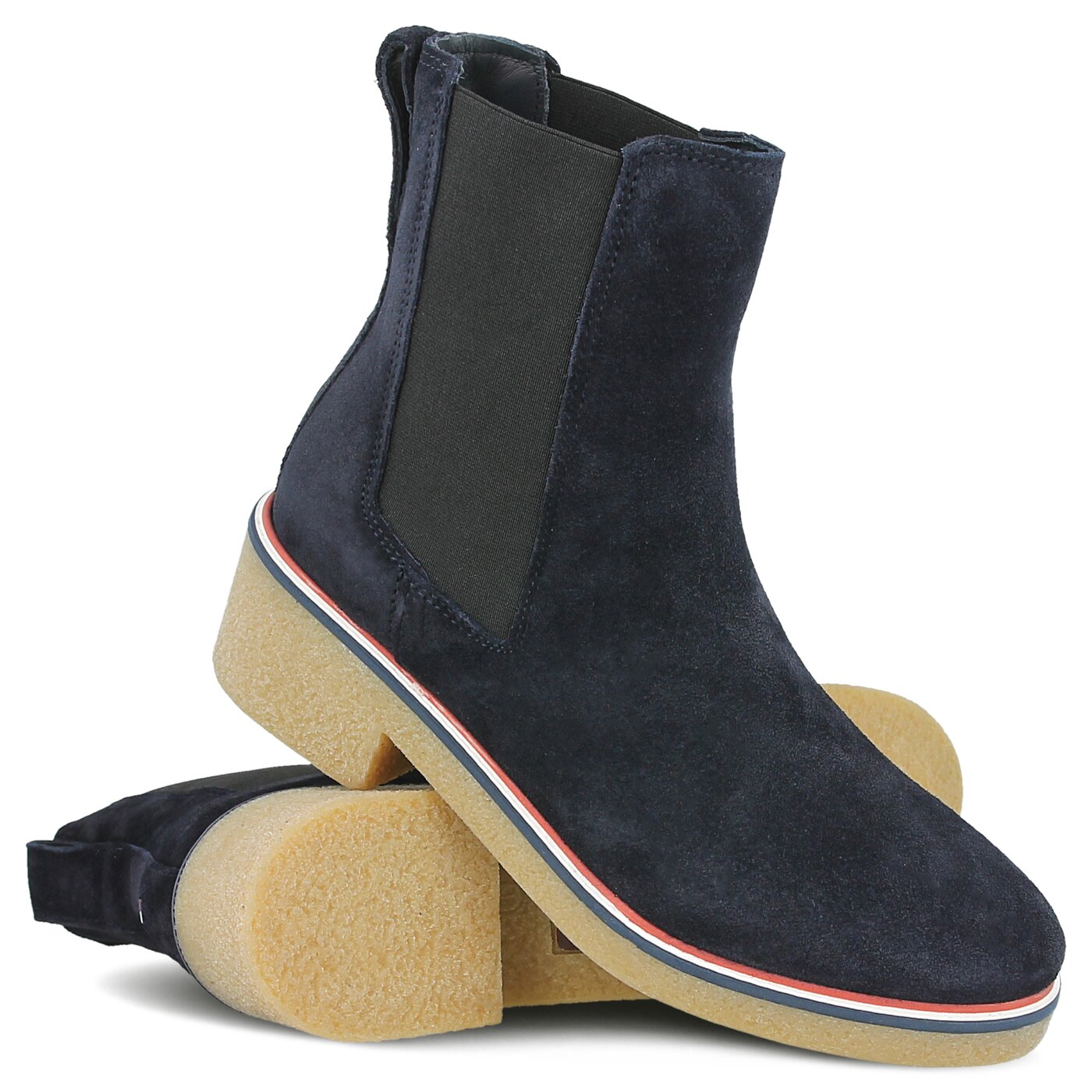 Damskie botki / sztyblety TOMMY HILFIGER MIA 3B fw0fw01830403 kolor granatowy