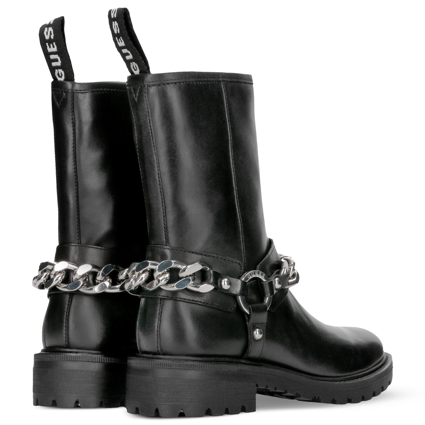 Damskie botki / sztyblety GUESS HADDE flhae4lea10black kolor czarny