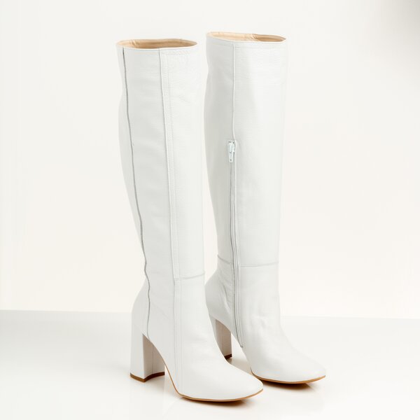 Damskie kozaki SYMBIOSIS BIG EXPECTATIONS HIGH BOOTS  sywc219017 kolor biały