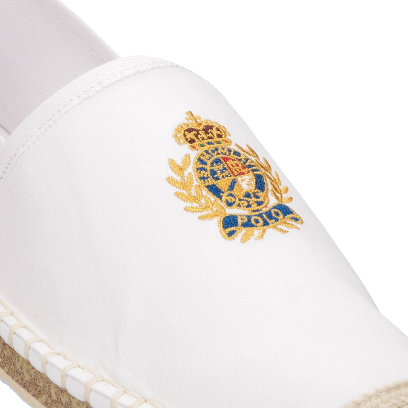 Męskie półbuty POLO RL BARRON SHOE CASUAL WHITE WASHED TWILL 803745775003 kolor biały