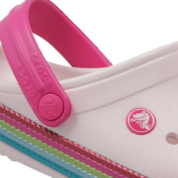 Dziecięce sandały / klapki CROCS CROCBAND SEQUIN BAND CLOG K 2055256pik kolor różowy