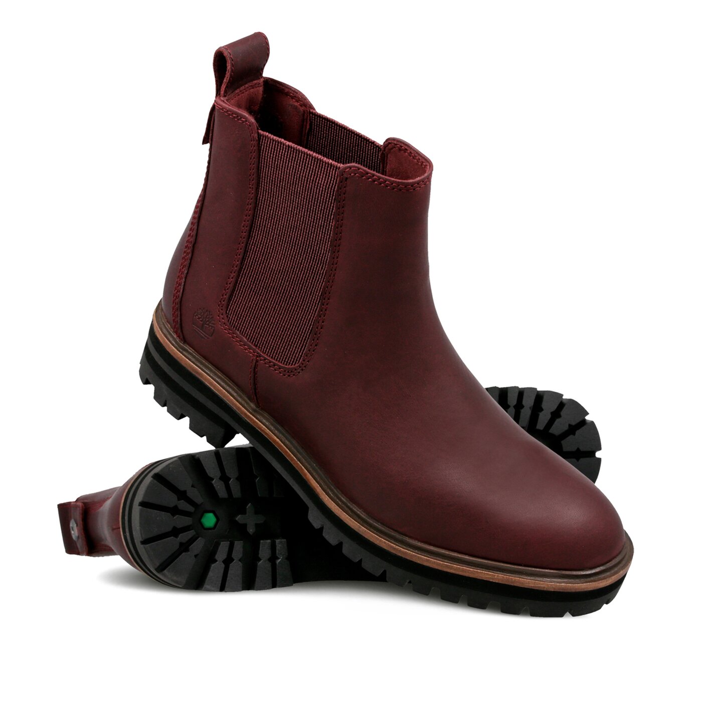 Damskie botki / sztyblety TIMBERLAND LONDON SQUARE CHELSEA tb0a1s91c601 kolor bordowy