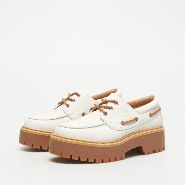 Damskie mokasyny i półbuty TIMBERLAND STONE STREET BOAT SHOE  tb0a64f4em21 kolor biały