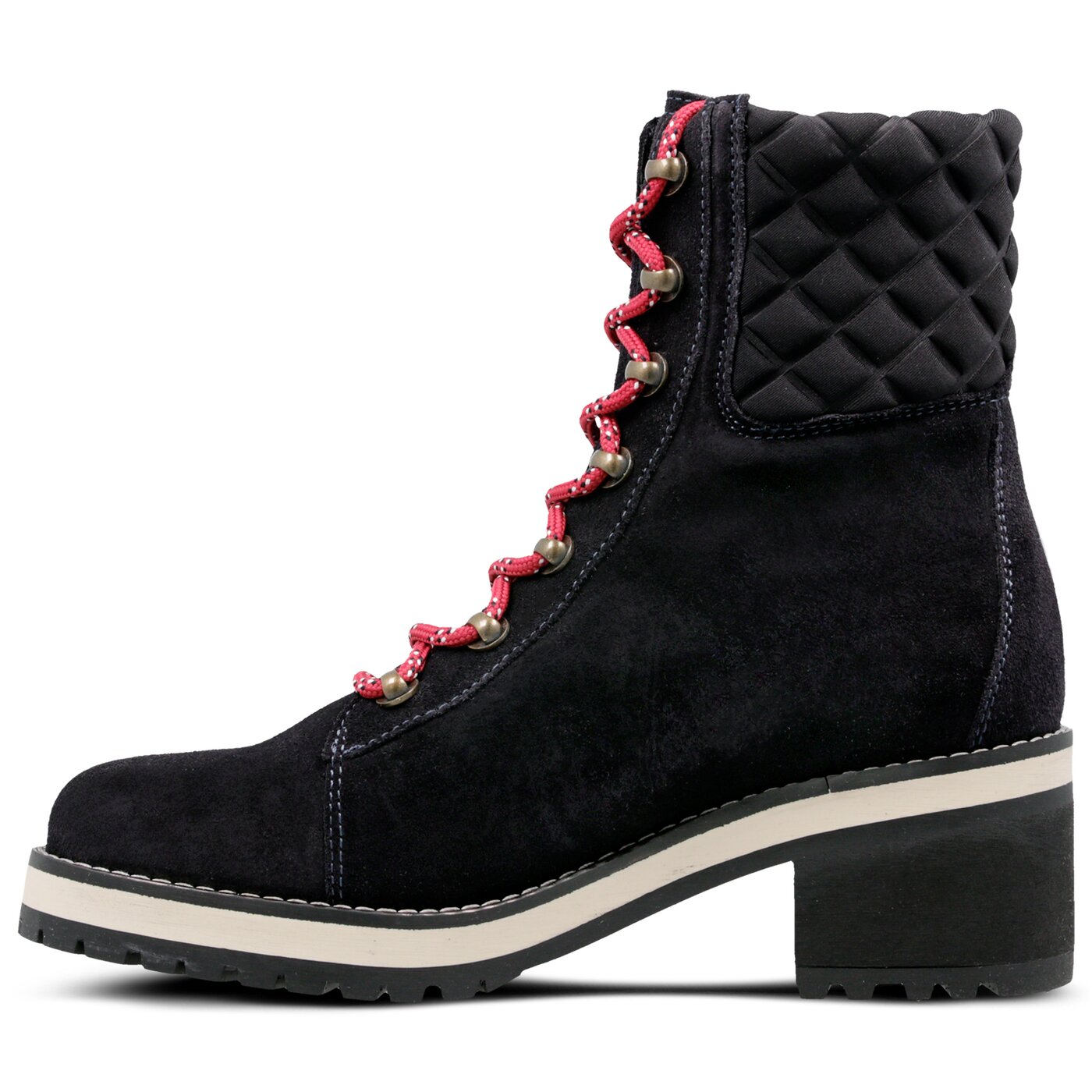 Damskie botki / sztyblety TOMMY HILFIGER MODERN HIKING MID HEEL BOOT fw0fw03278403 kolor granatowy