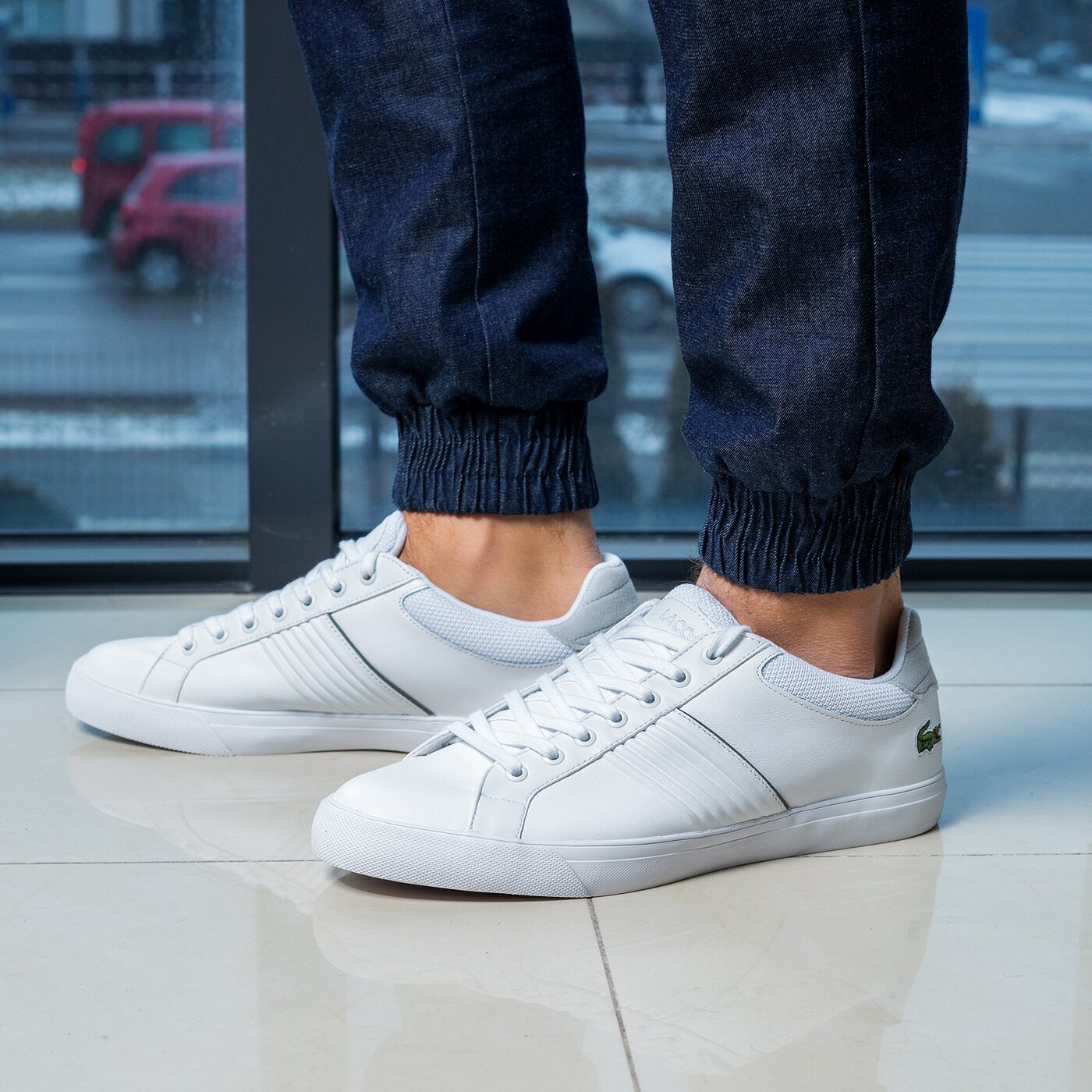 Męskie sneakersy (buty) LACOSTE FAIRLEAD 117 1 733cam1031001 kolor biały