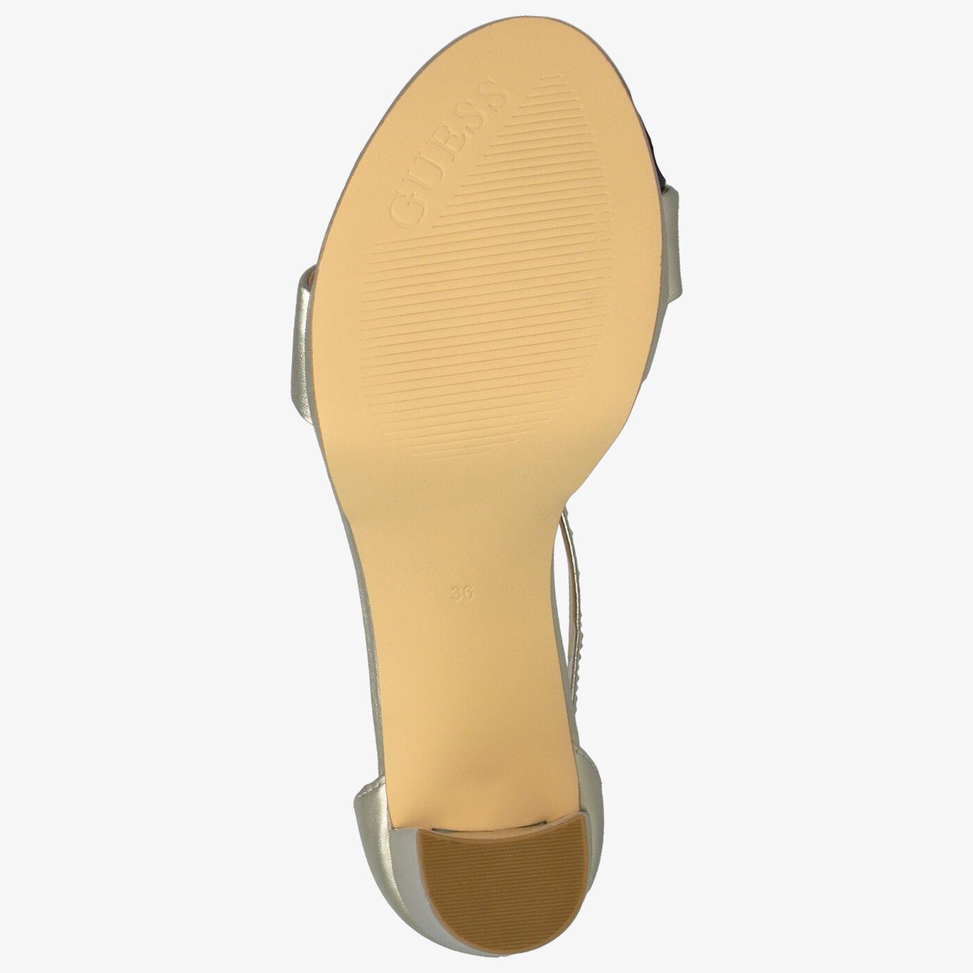 Damskie sandały GUESS OMERE fl5orelem03plati kolor złoty