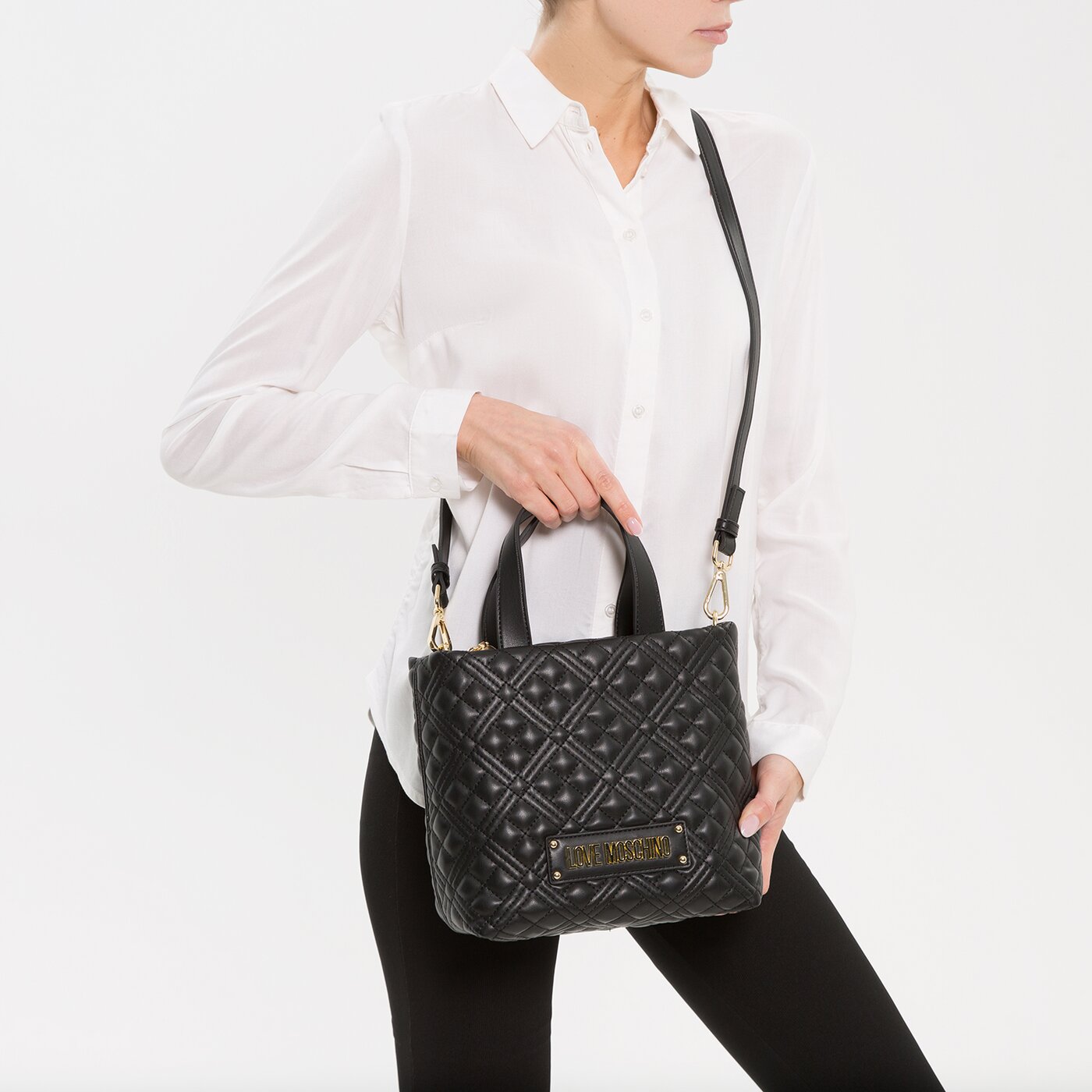 Damska torebka LOVE MOSCHINO TOREBKA QUILTED_BAG jc4312pp0fla0000 kolor czarny