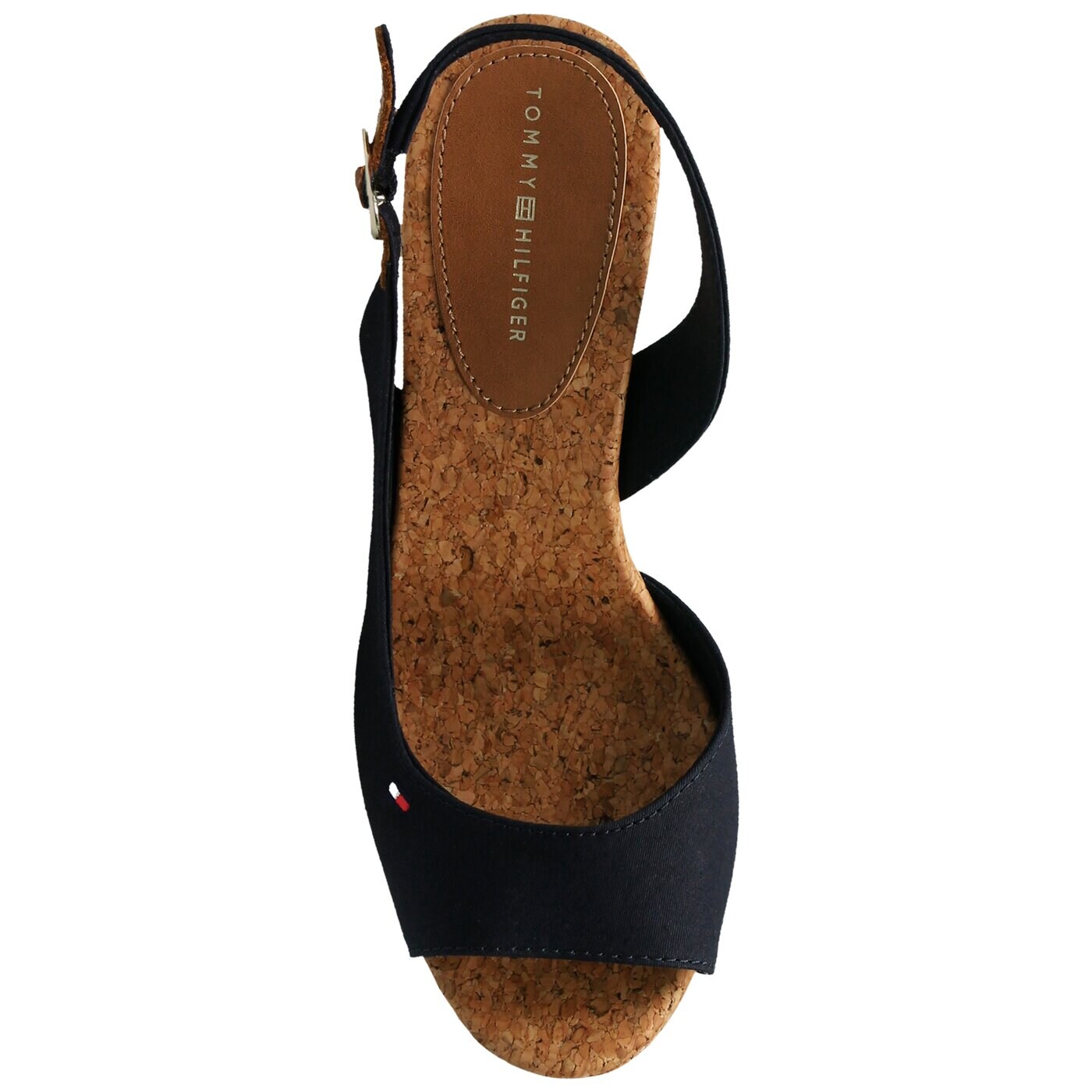 Damskie sandały TOMMY HILFIGER WEDGE WITH PRINTED STRIPES fw0fw02794403 kolor granatowy