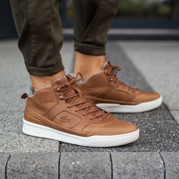 Męskie sneakersy (buty) LACOSTE EXPLORATEUR MID 317 1 734cam0016078 kolor brązowy