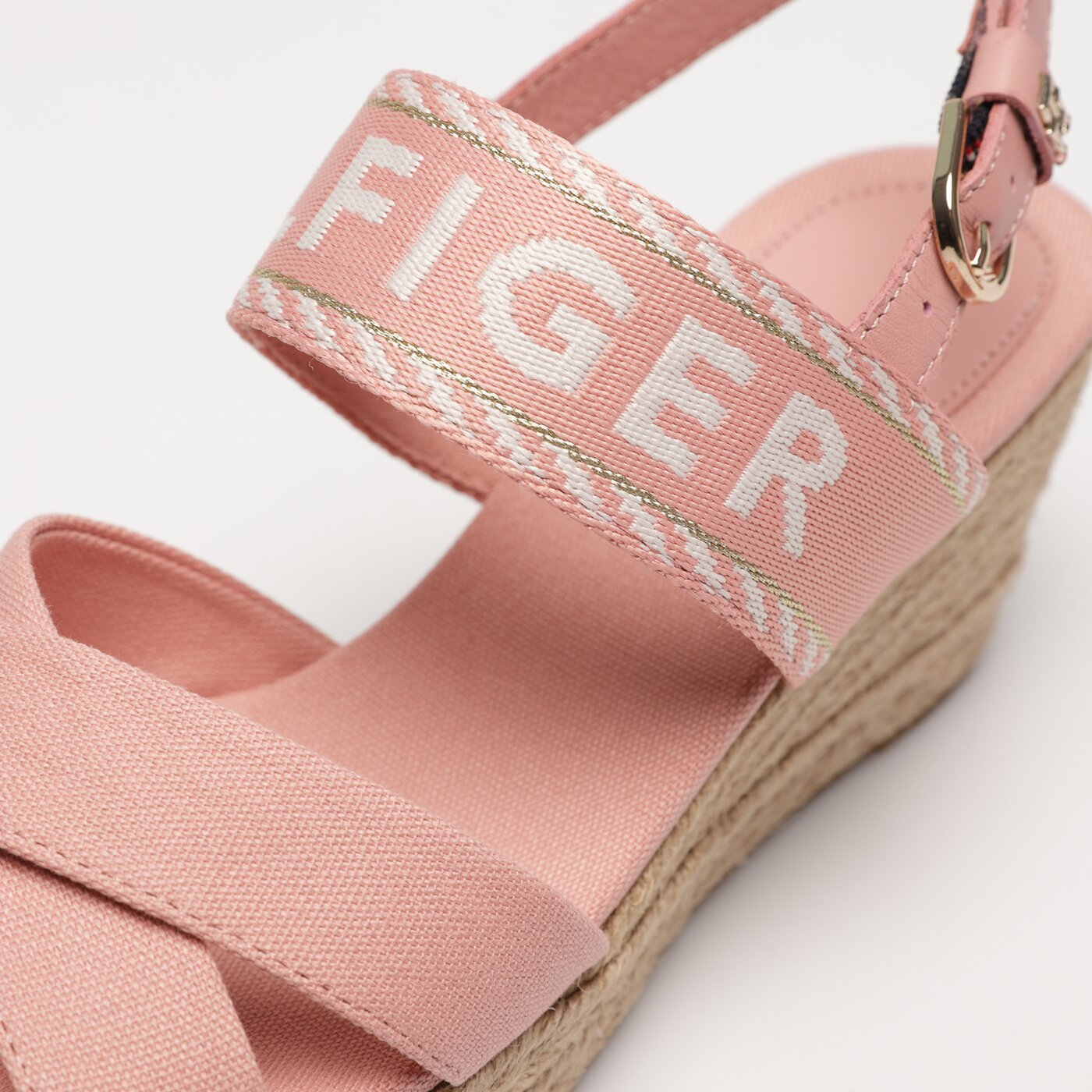 Damskie szpilki / czółenka TOMMY HILFIGER SEASONAL WEBBING MID WEDGE fw0fw07091tqs kolor różowy