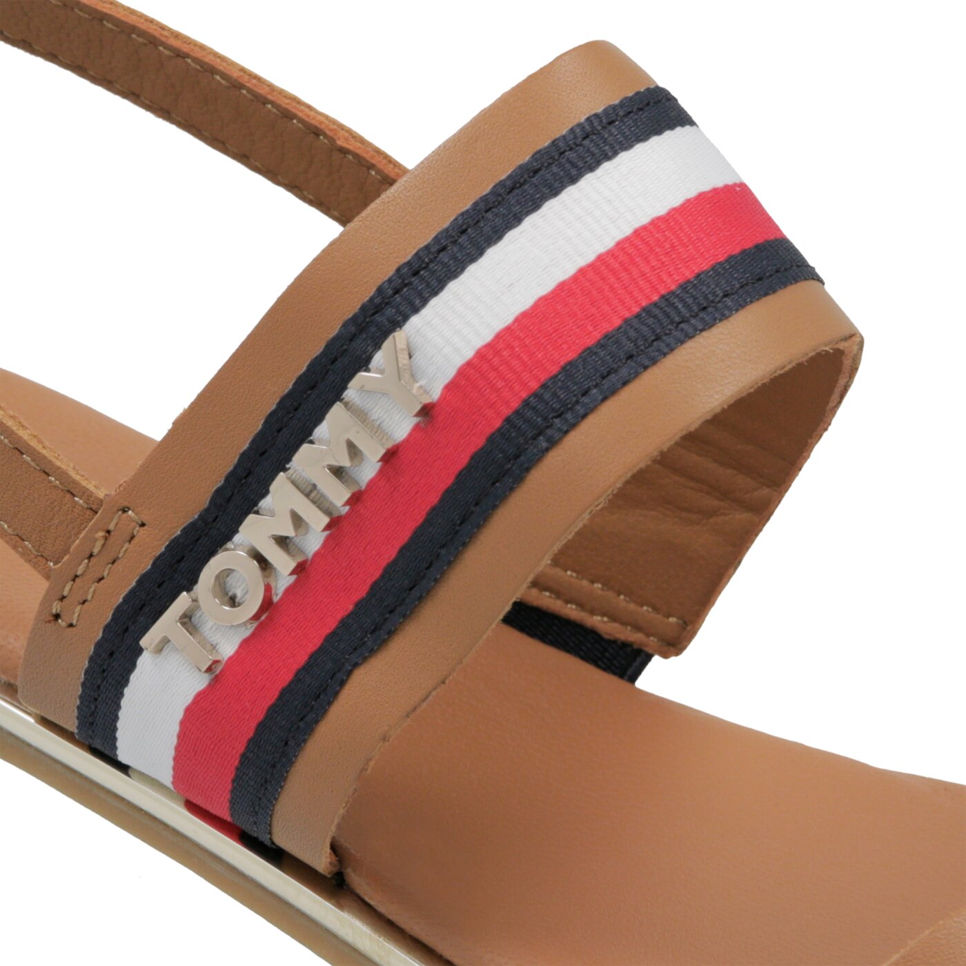 Damskie sandały TOMMY HILFIGER JENNIFER 34C FLAT SANDAL CORPORATE RIBBON #fw0fw04049929# kolor brązowy